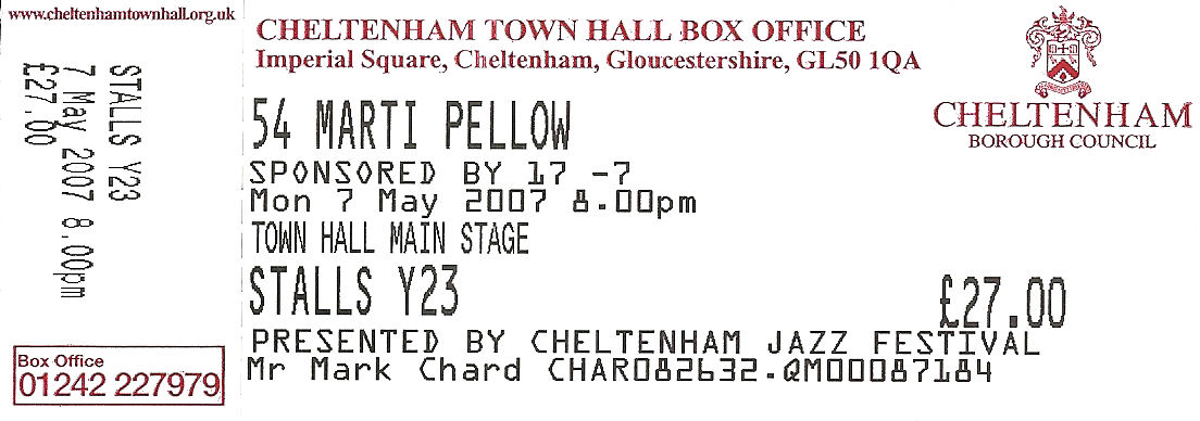 MARTI PELLOW Ticket